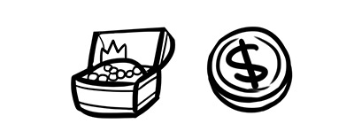 Treasure Chest and Coin